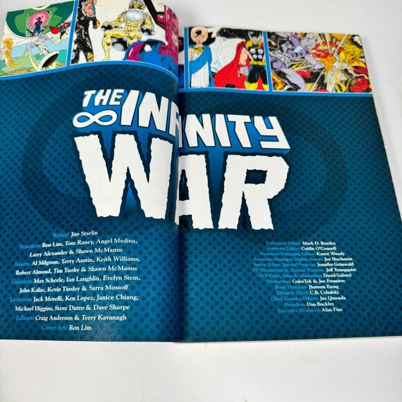 The Infinity War Jim Starlin 7th Printing 2018 Superheroes Marvel Comics PB Book - Picture 5 of 10